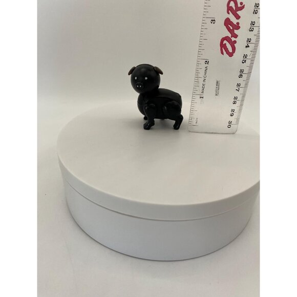Vintage 70s Fisher-Price Play Family Farm Animal Black Pig Toy - Pig Figurine - Picture 2 of 7